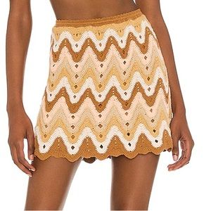 FREE PEOPLE Heat Of The Moment Skirt in Dream Combo